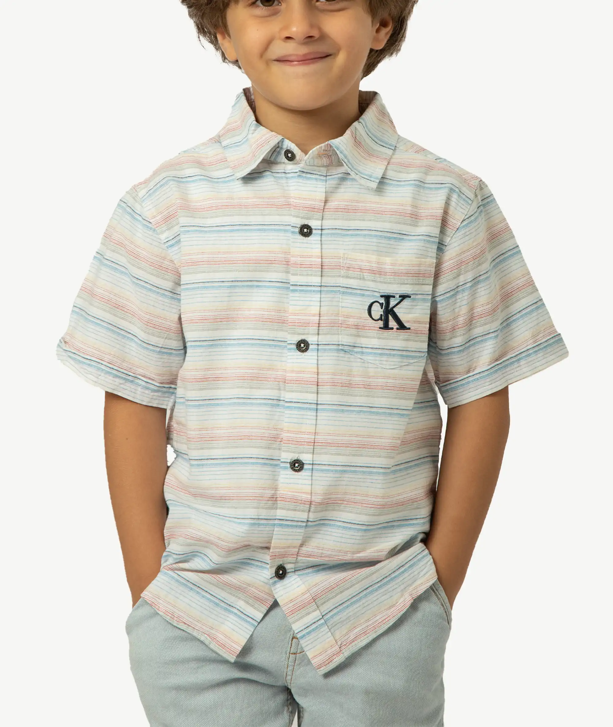 E-112006002-006_A Chemise a Rayures CALVIN KLEIN Enfant – Image 1