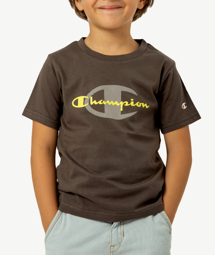 T-Shirts CHAMPION Enfant Gris Fonc?
