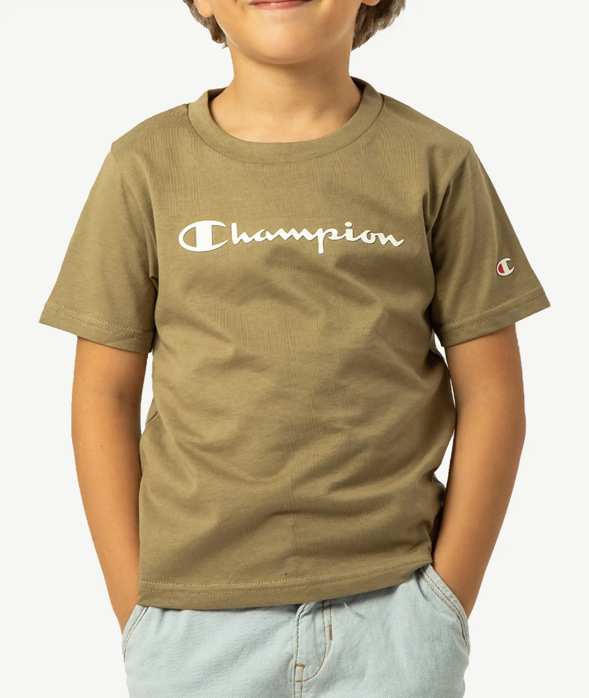 E-115034049-009_A T-Shirts CHAMPION Enfant Vert olive – Image 1