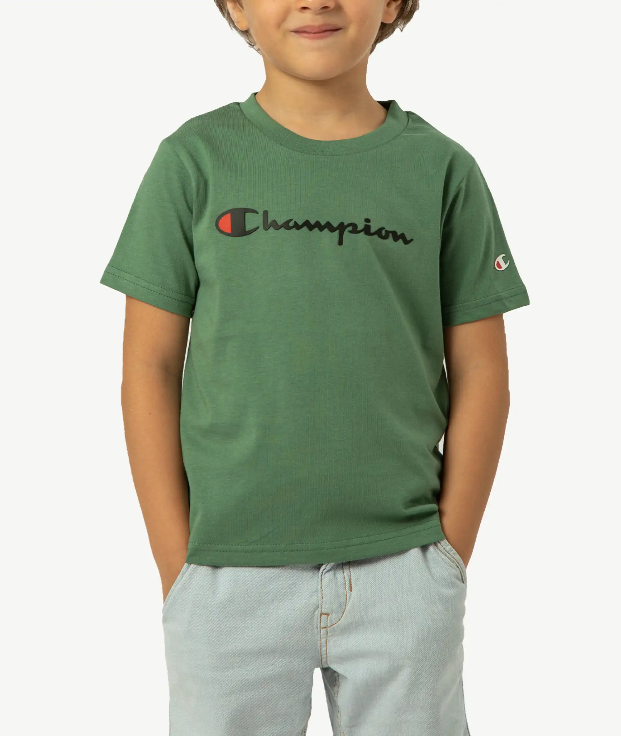 E-115034053-009_A T-Shirts CHAMPION Enfant Vert – Image 1