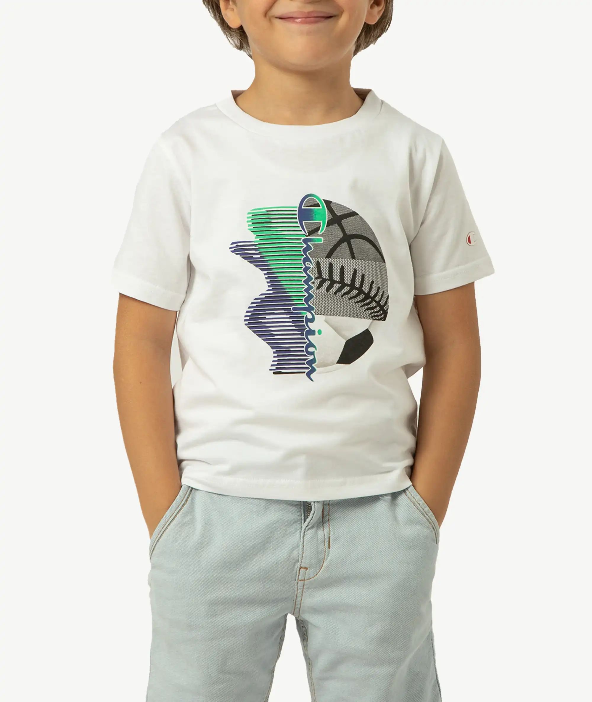 E-115034055-002_A T-Shirts CHAMPION Enfant Blanc – Image 1