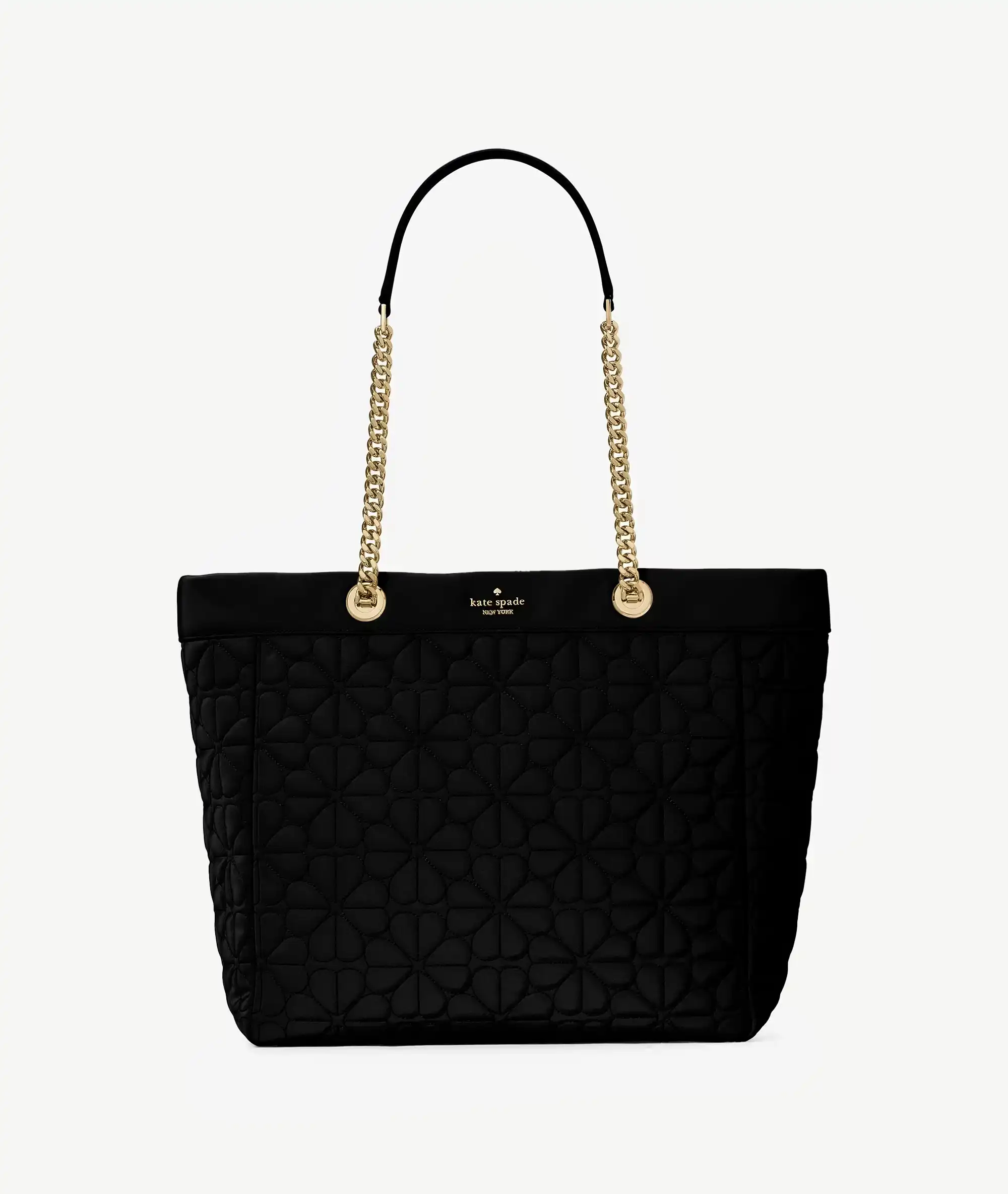E-KK074-003_A Sac fourre-tout en tissu matelassé Spade Flower – Image 1