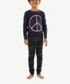 Pyjamas à Carreaux Bleu et Vert Enfant