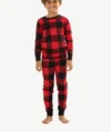 Pyjamas à Carreaux Noir et Rouge Garçon, Fille