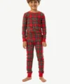 Pyjamas à Carreaux Rouge et Vert Enfant