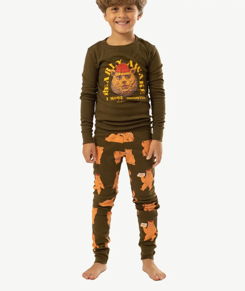 Pyjamas Ours Vert Enfant