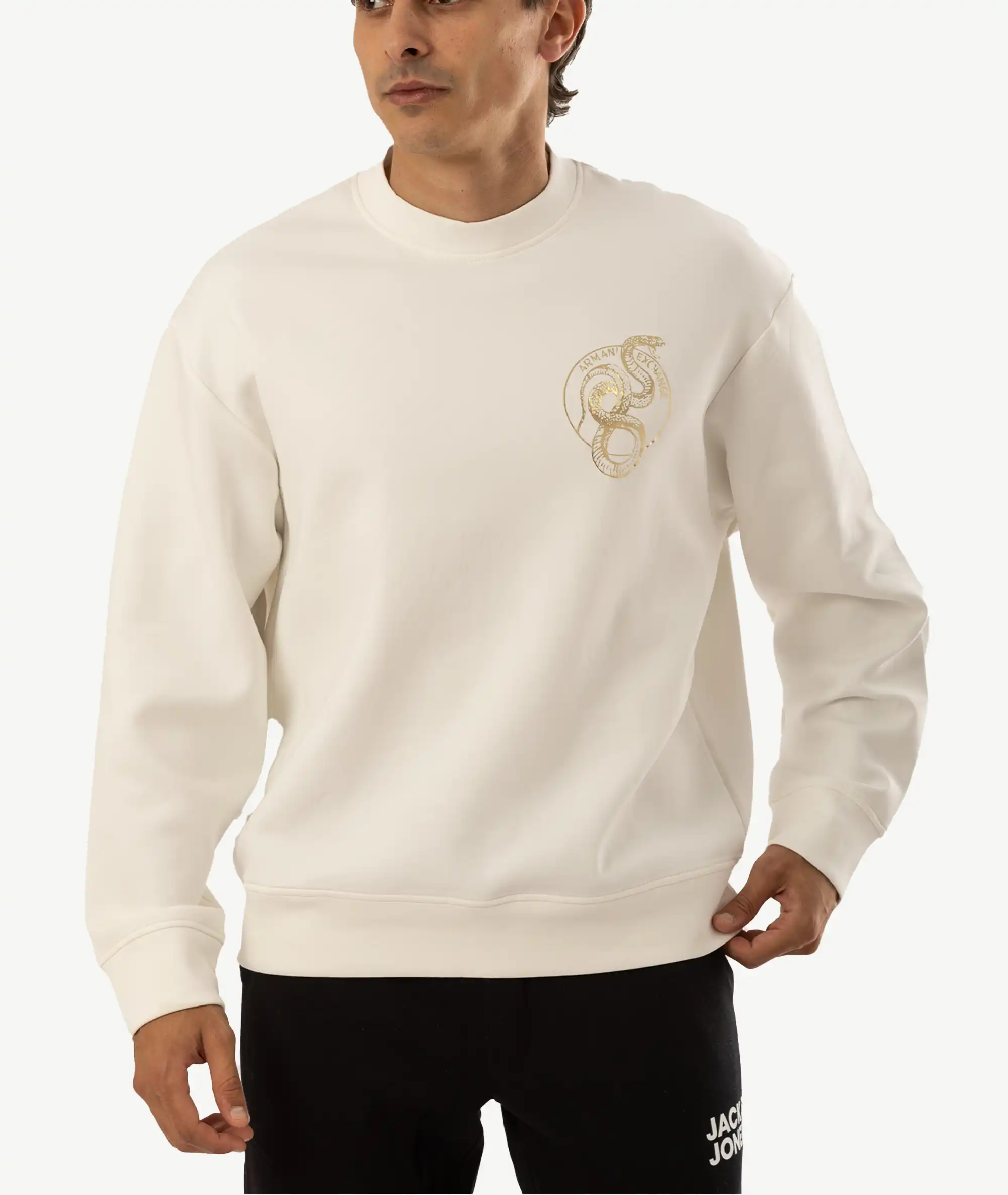 E-218038001-002_A Sweatshirts Armani Exchange Blanc Cassé – Image 1