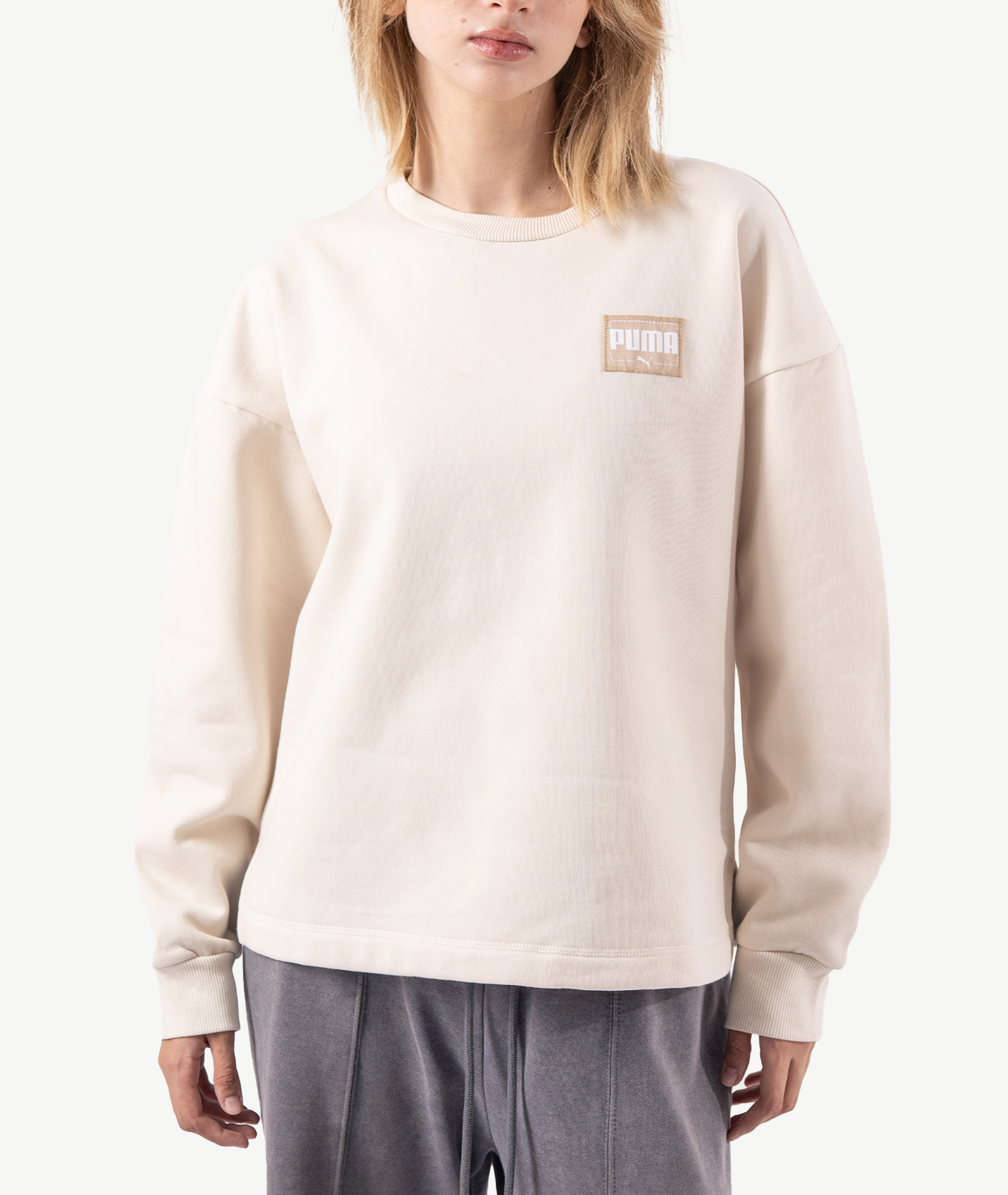 E-213038002-012_A Sweatshirt PUMA Femme Biege – Image 1