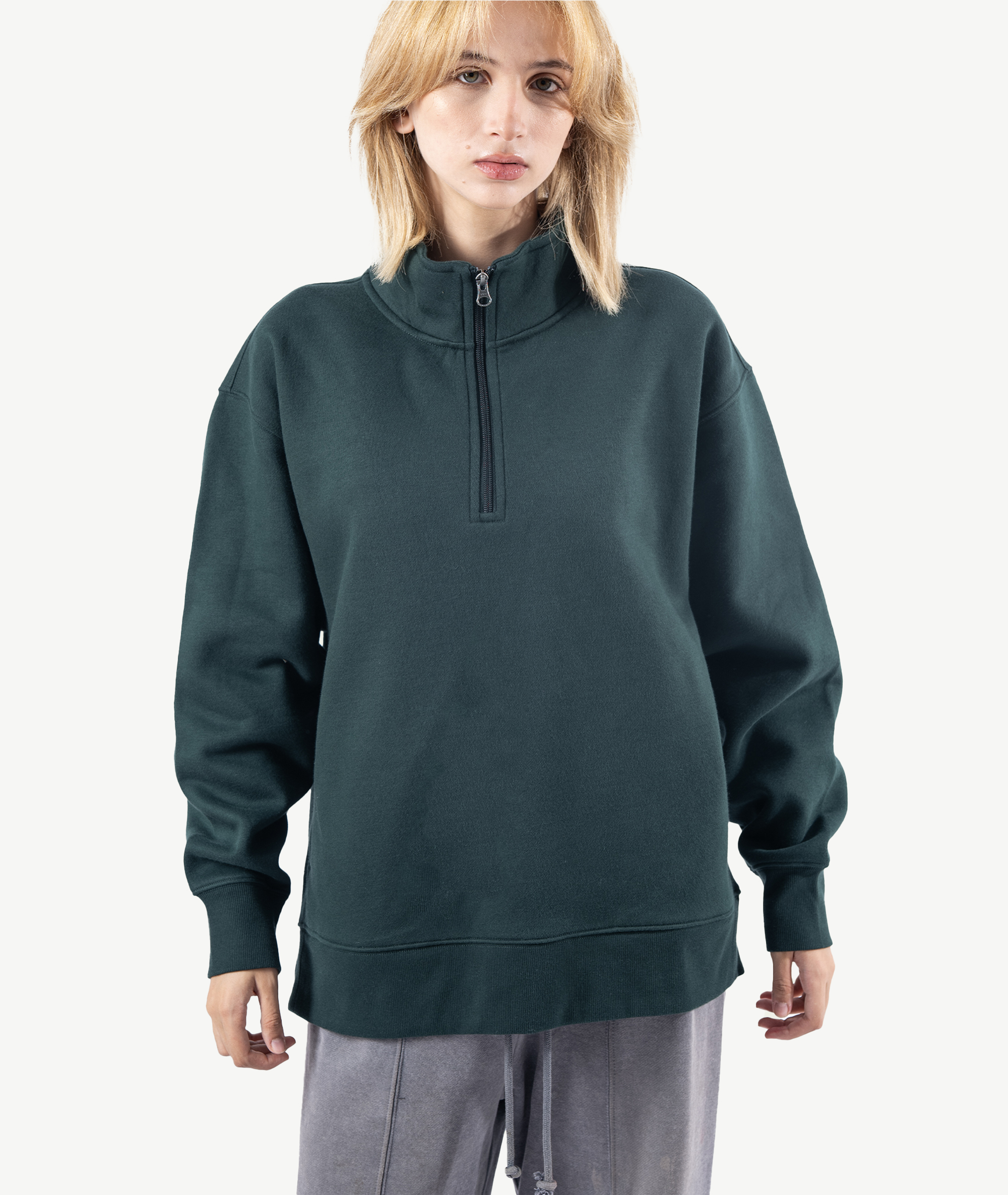 E-221011002-009_A Sweatshirt Demi-zippé TUFF ATHLETICS Pour Femme – Image 1