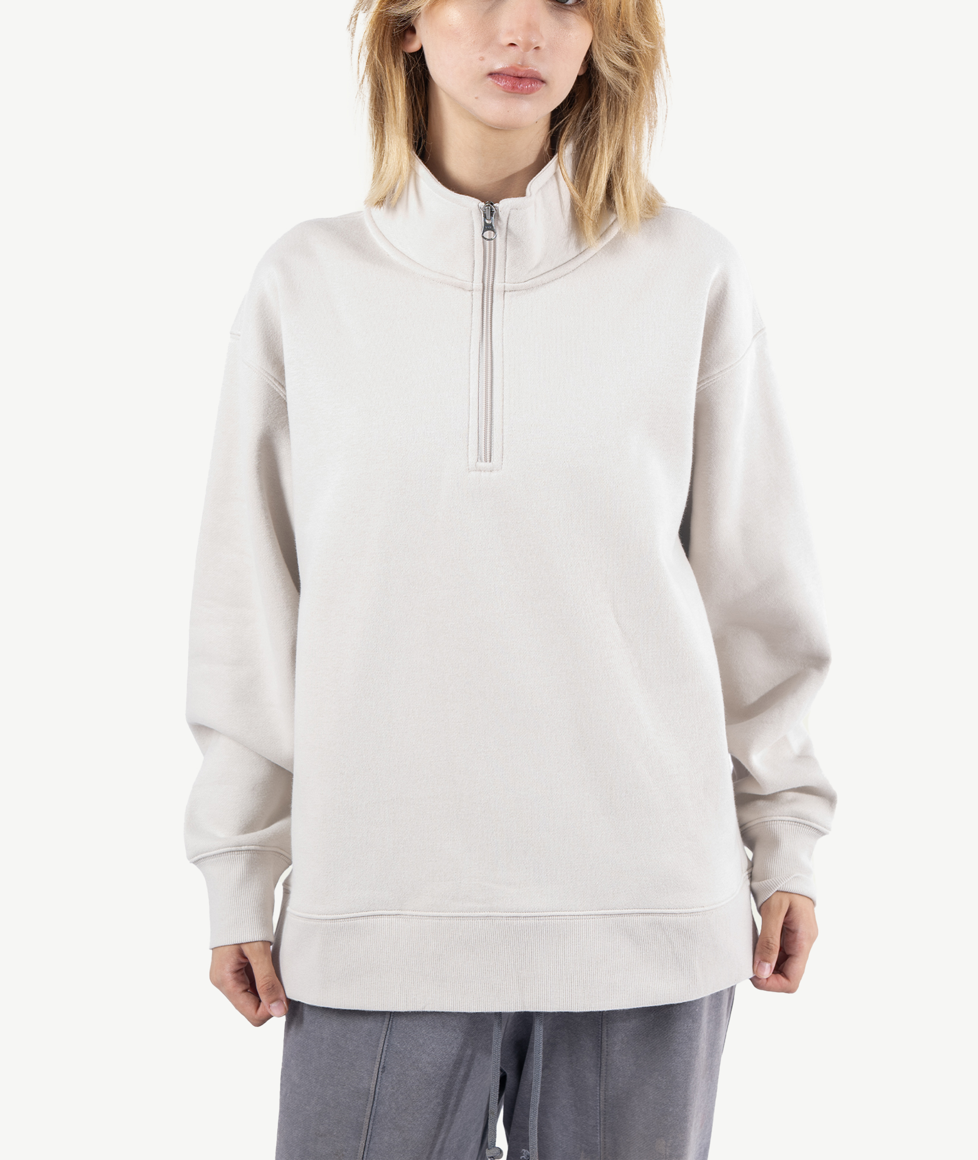 E-221011003-012_A Sweatshirt Demi-zippé TUFF ATHLETICS Pour Femme – Image 1