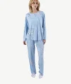 Ensemple Pyjama FLORA NIKROOZ Femme Bleu Ciel