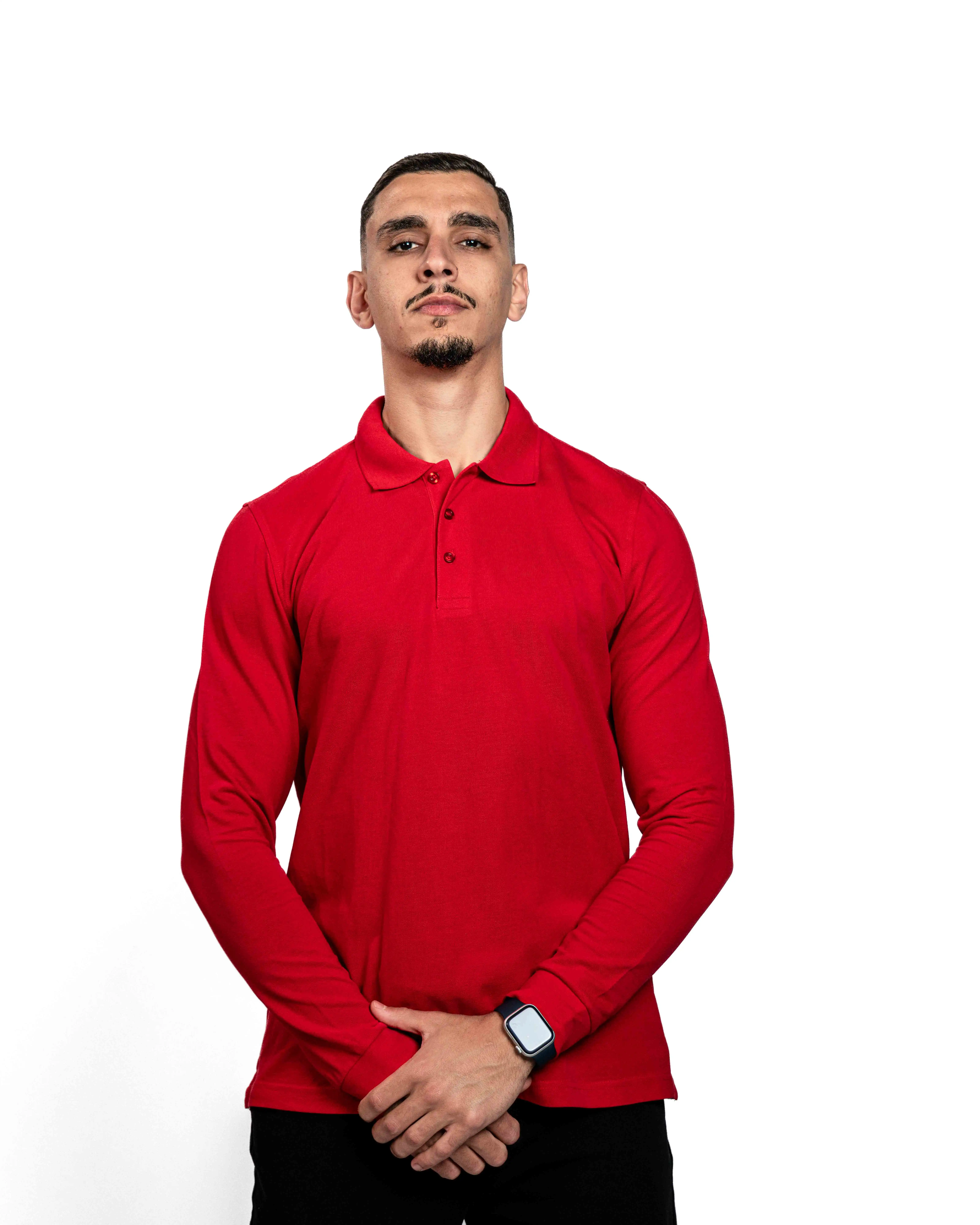 E-114020003-004_A Polo Manches Longues CELIO Homme Rouge – Image 1