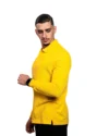 Polo Manches Longues CELIO Homme Jaune – Image 3