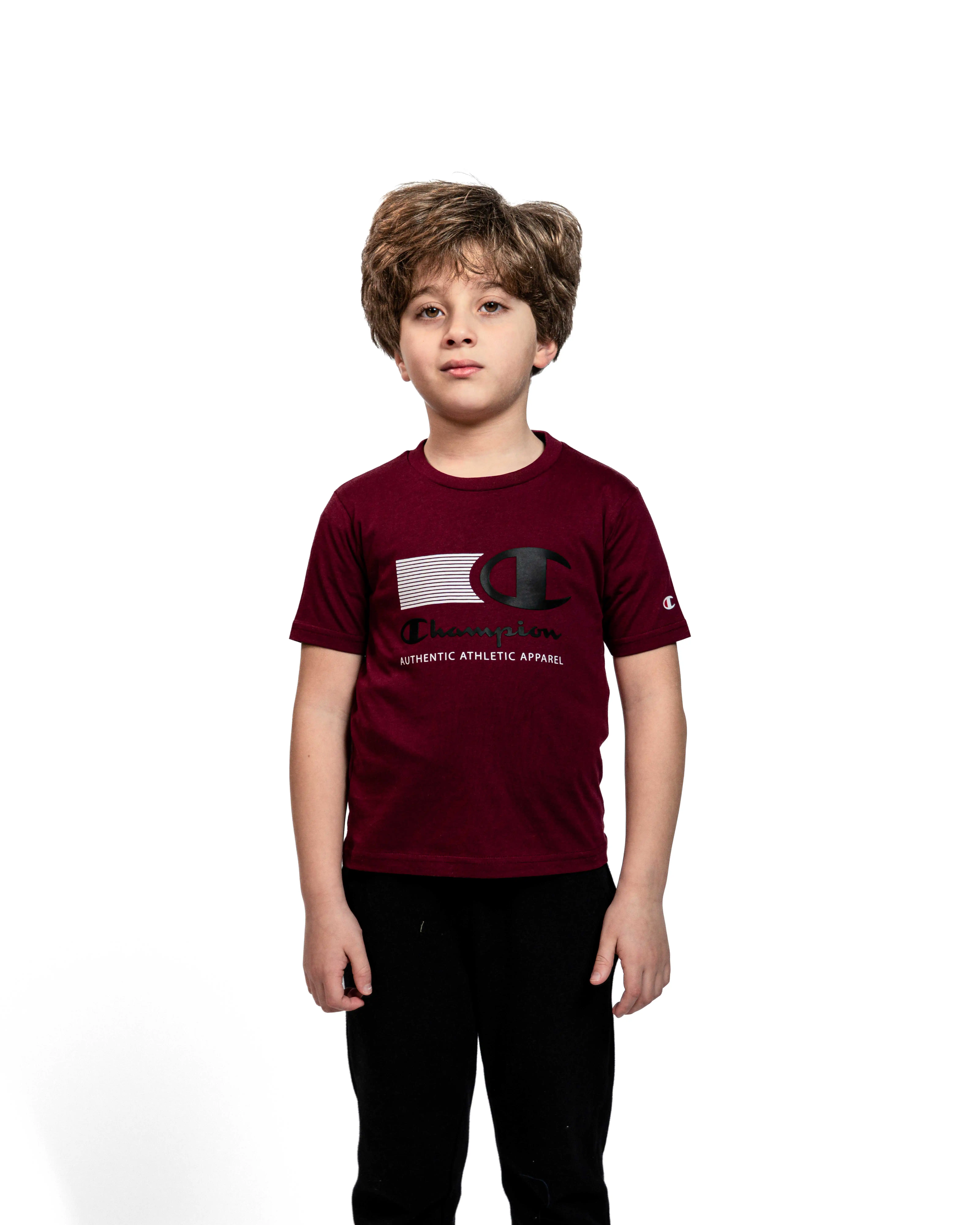 E-115034057-017_A T-Shirts CHAMPION Enfant Bordeau – Image 1