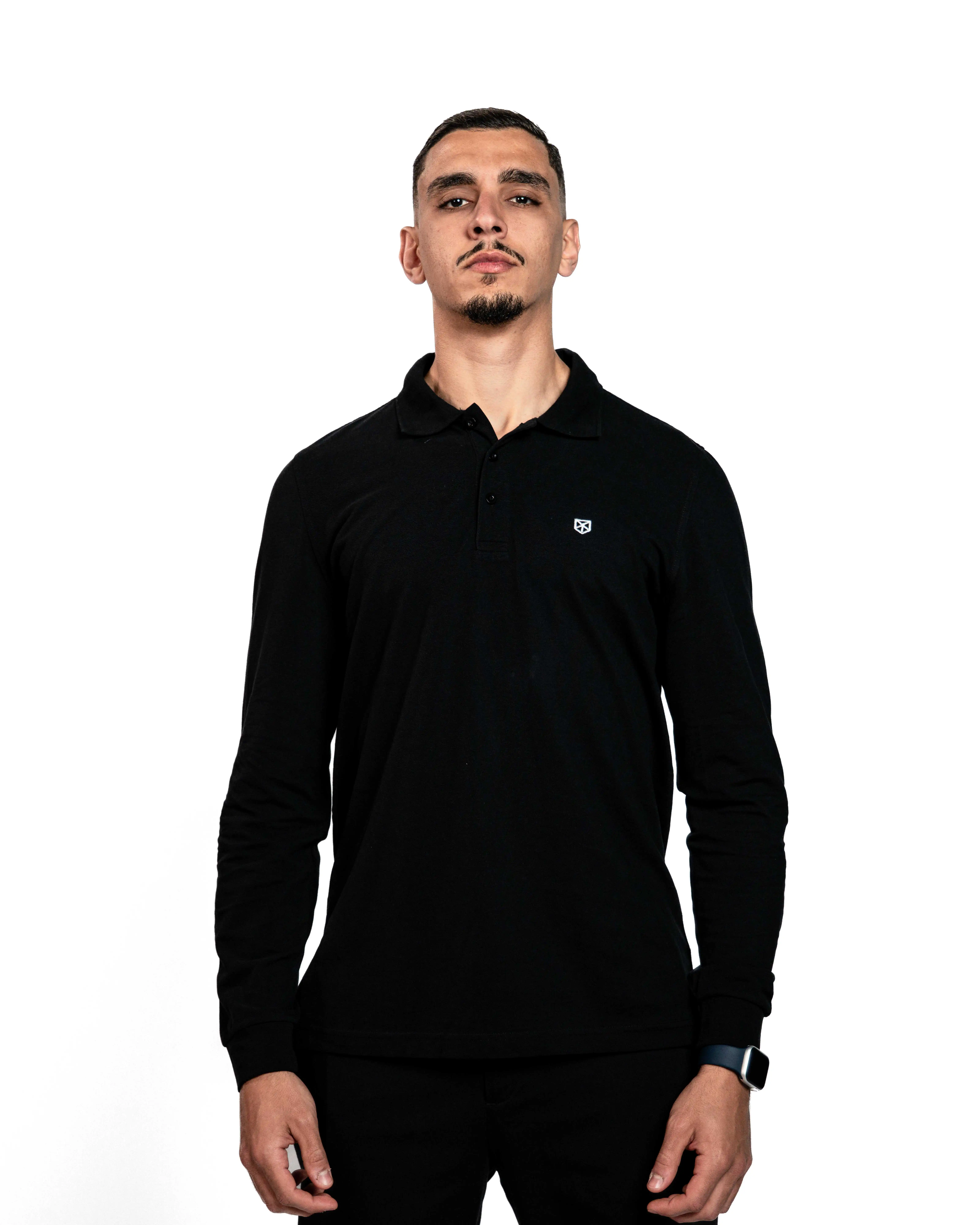 E-140020002-003_A Polo Manches Longues JACK&JONES Noir – Image 1