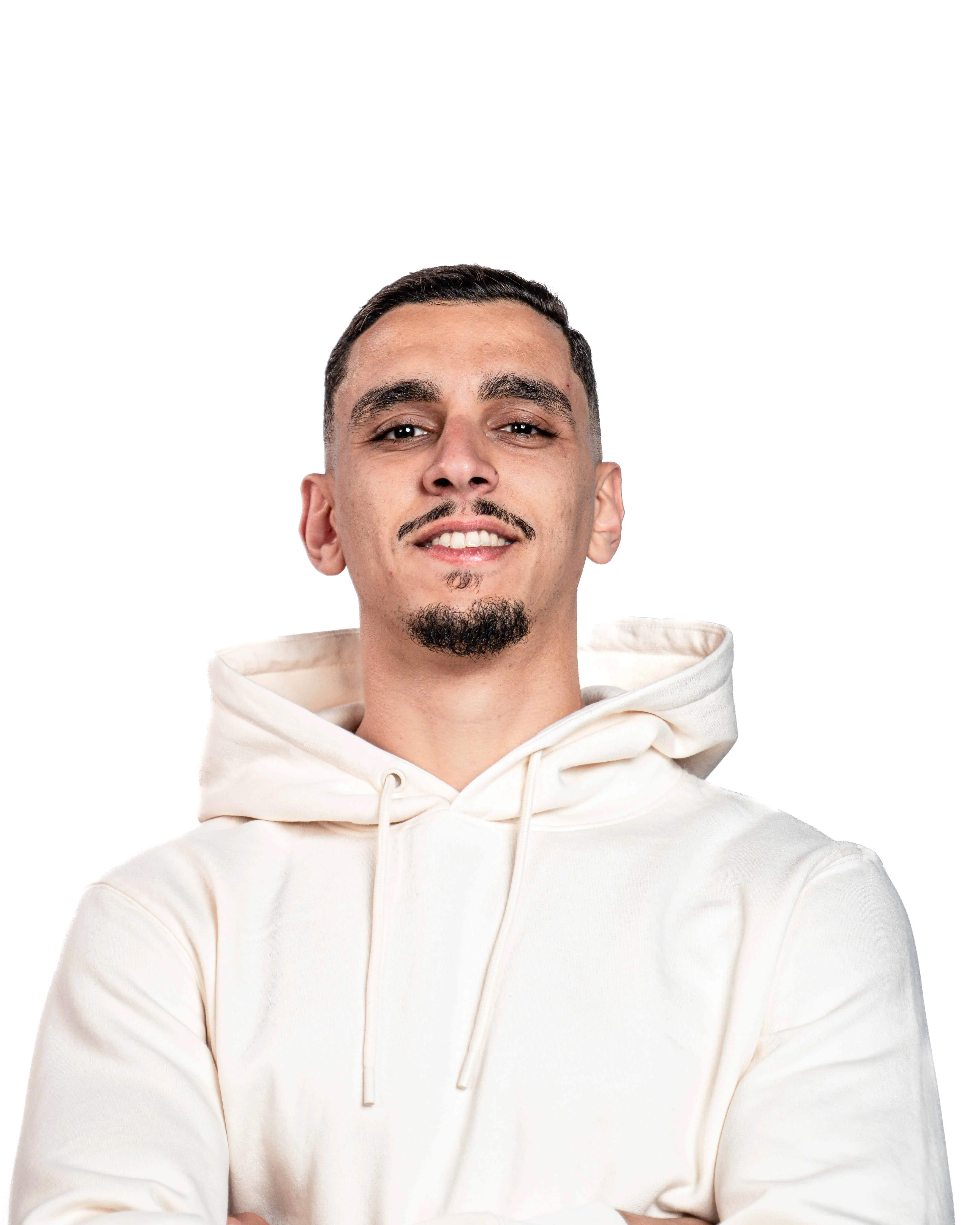 E-143010001-015_A Hoodies JULES Basique Blanc Cassé – Image 1