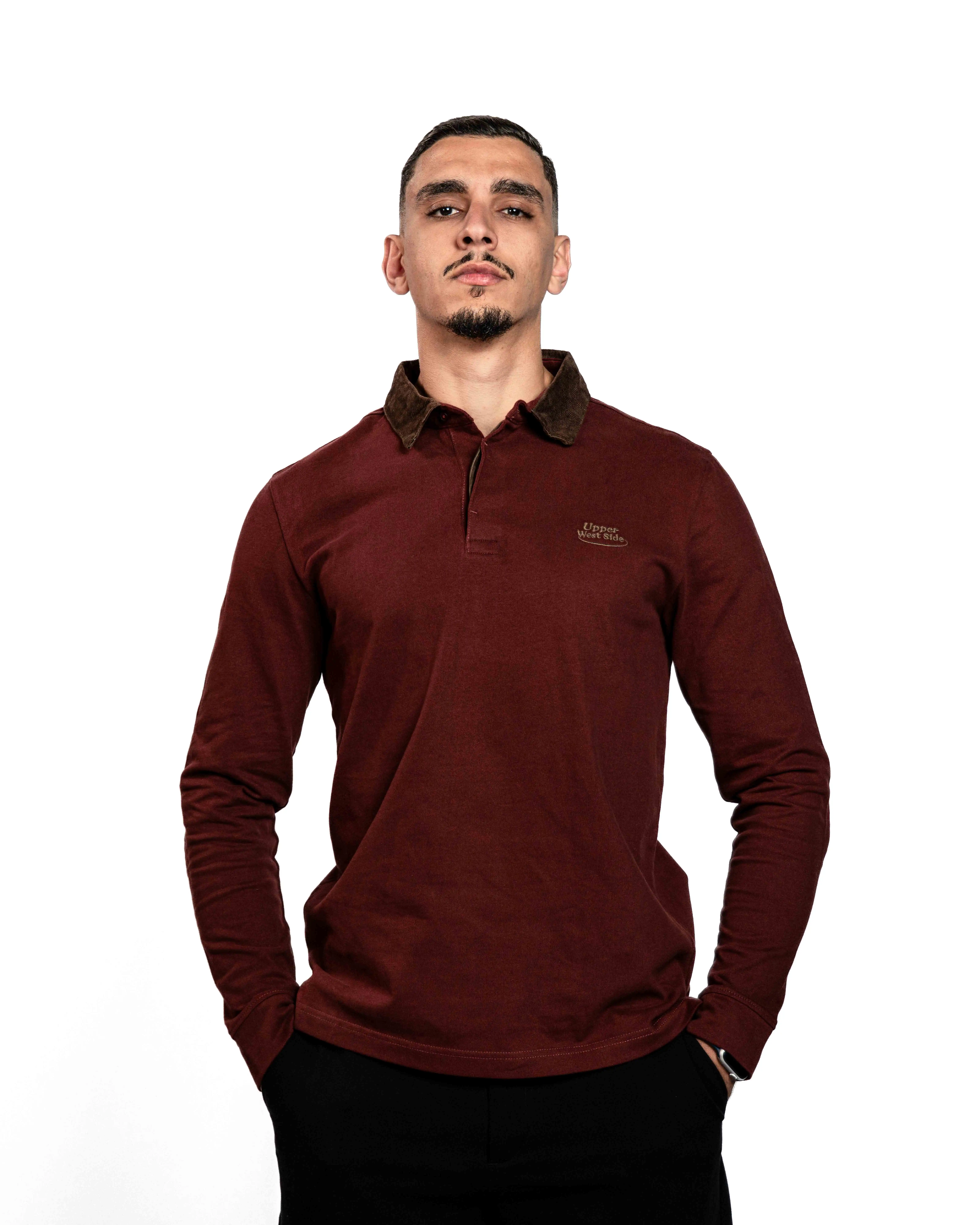 E-143020002-018_A Polo Manches Longues Jules Grenat – Image 1