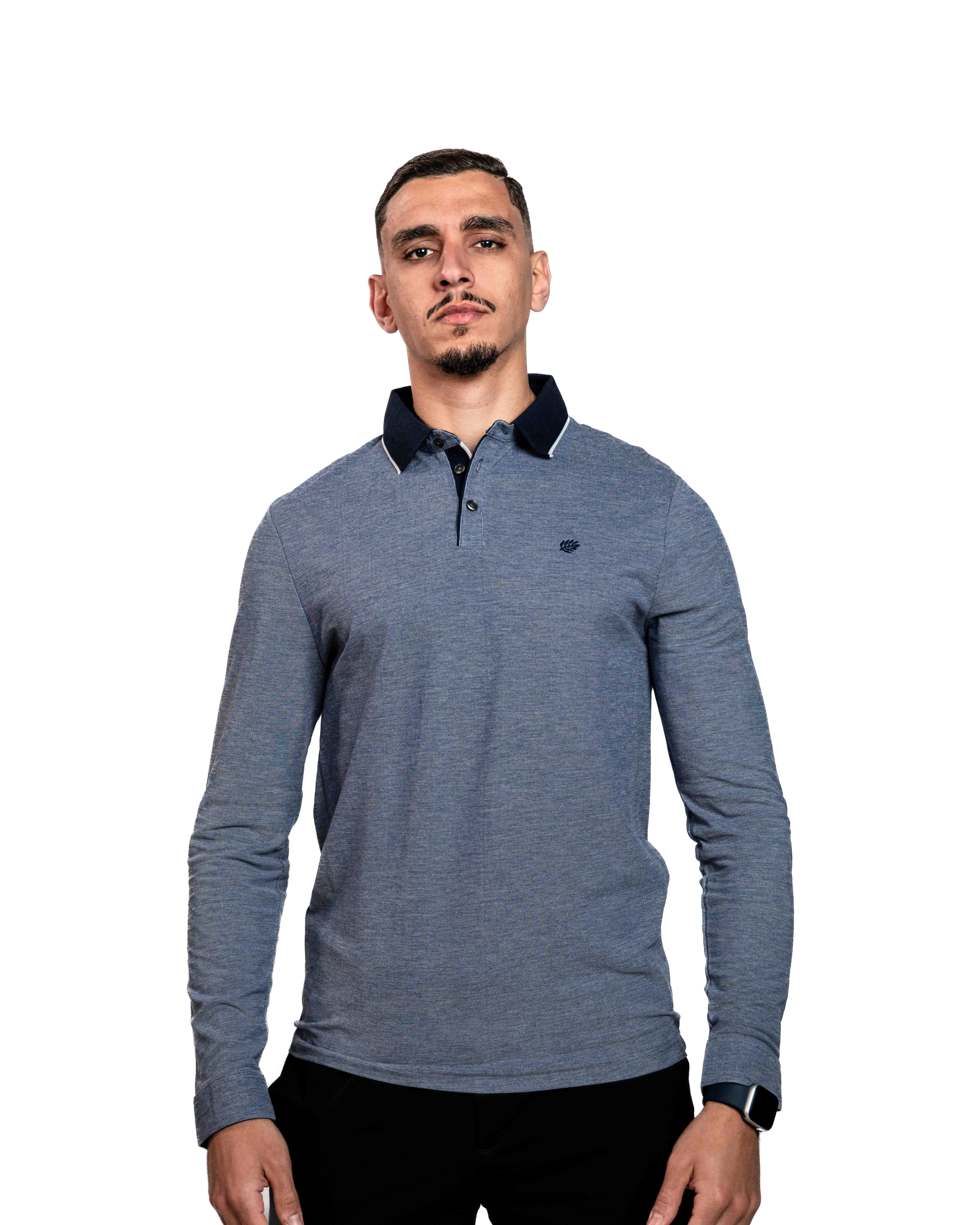 E-143020008-006_A Polo Manches Longues Jules bleu – Image 1