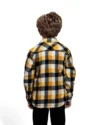 Chemise en flanelle à carreaux bleu et jaune – Image 2