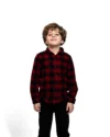 Chemise en flanelle à carreaux Bleu et rouge