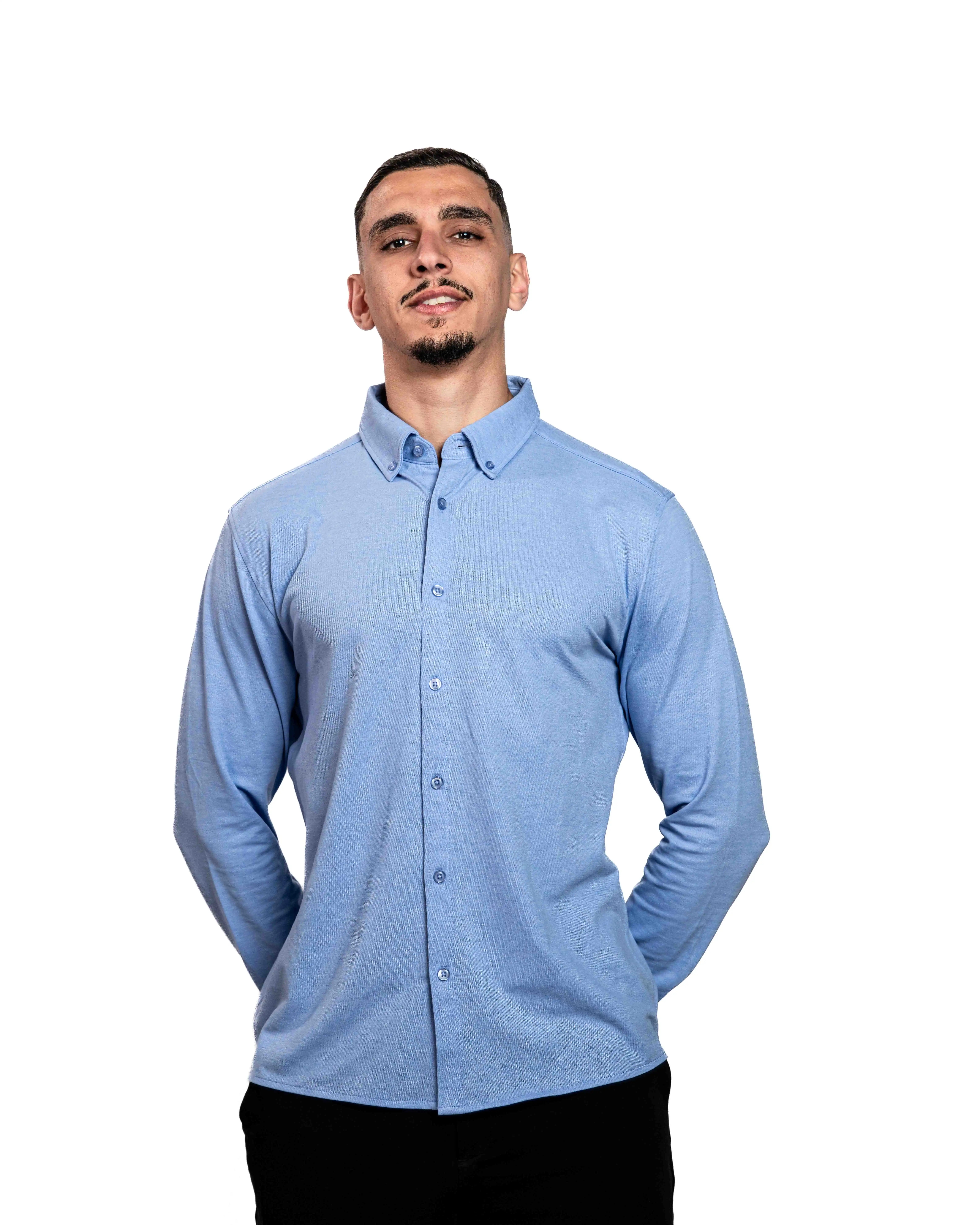 E-207006002-006_A Chemise Manches Longues Kustom kit Bleu Ciel – Image 1