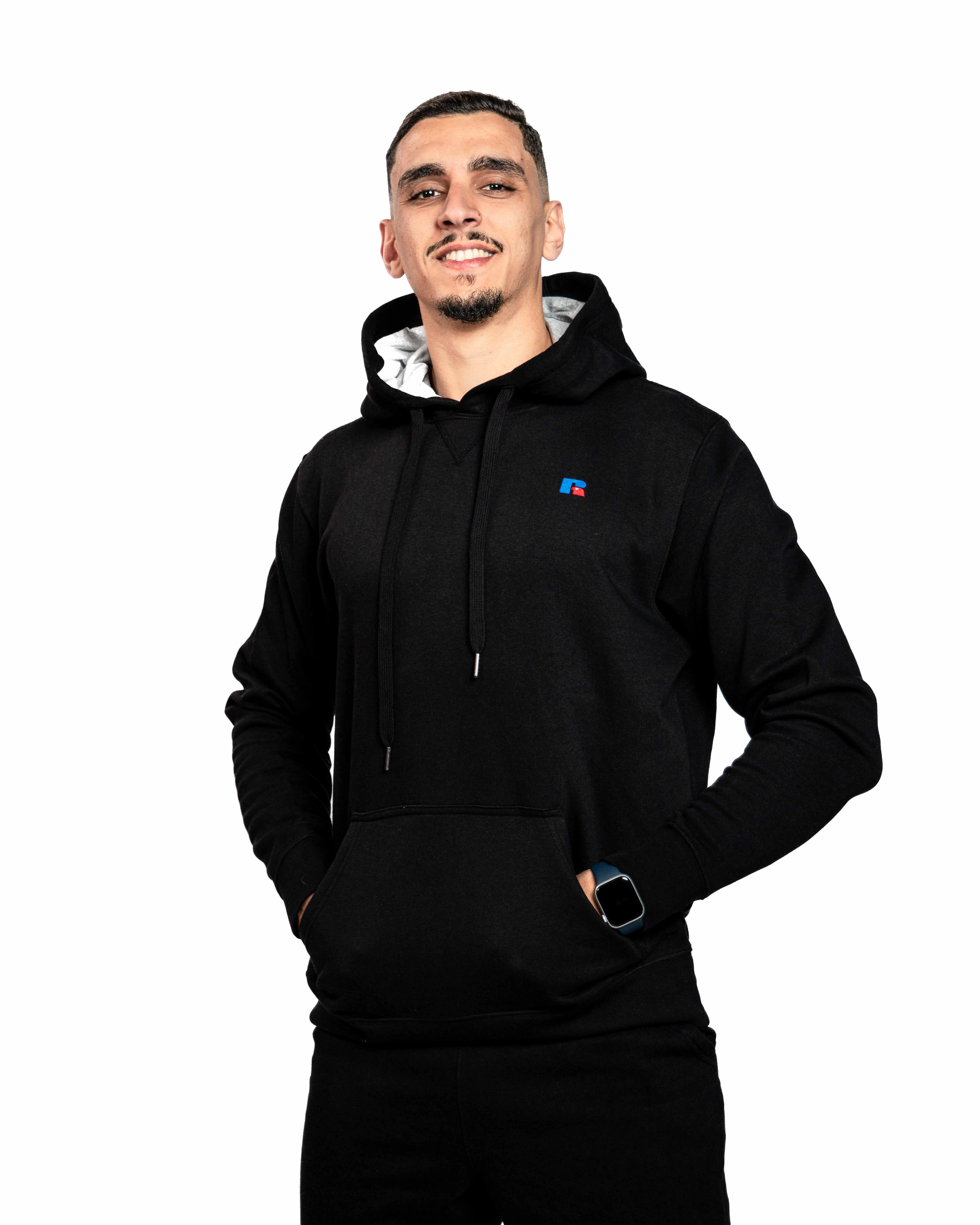 E-208010001-003_A Hoodies RUSSELL Basique Noir – Image 1