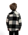 Chemise en flanelle à carreaux blanc et noir – Image 2