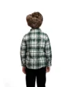 Chemise en flanelle à carreaux blanc et vert – Image 2