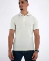 Polo Demi-Manches Celio Crème
