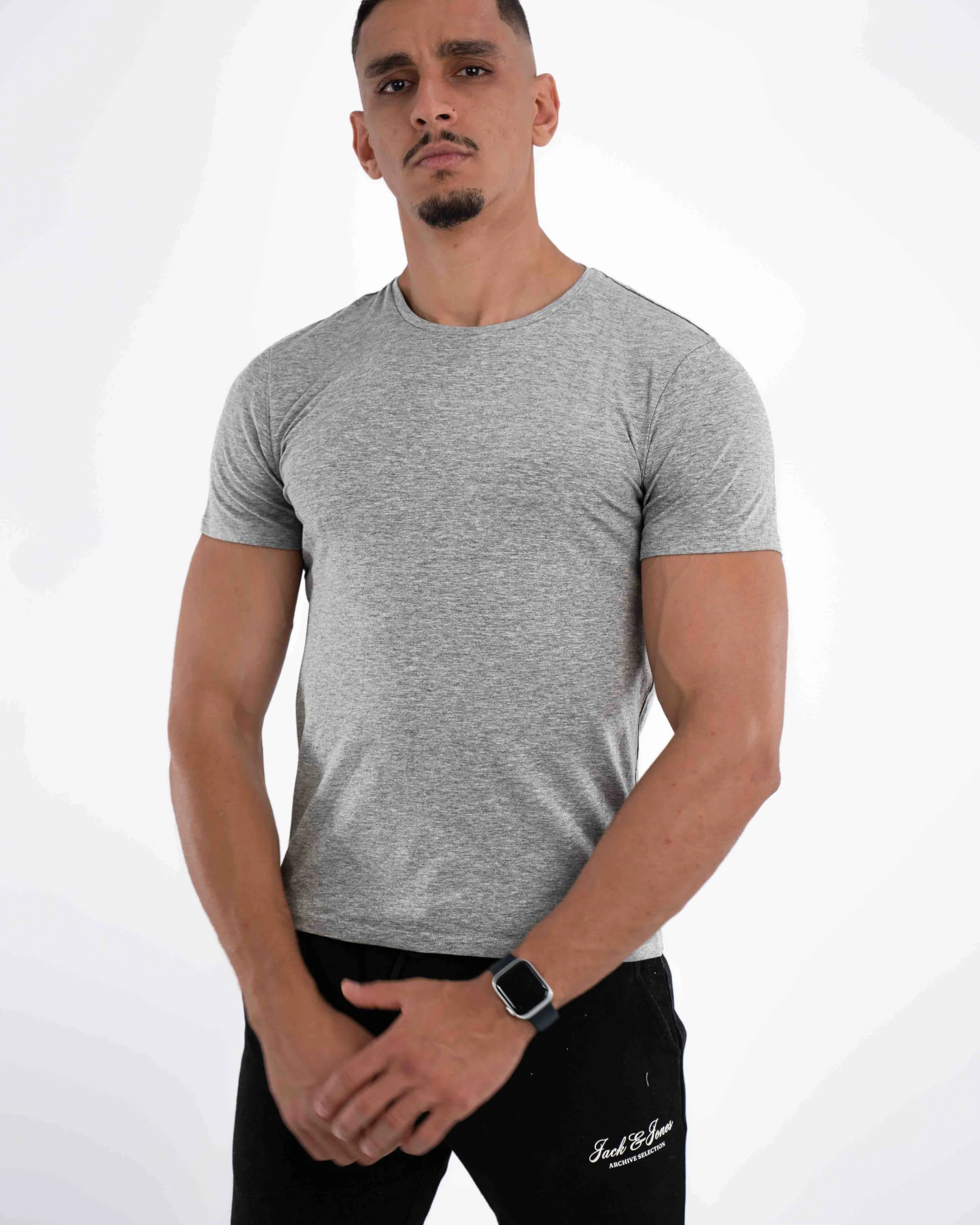 E-114034024-008_A T-Shirt Celio Gris Chiné – Image 1