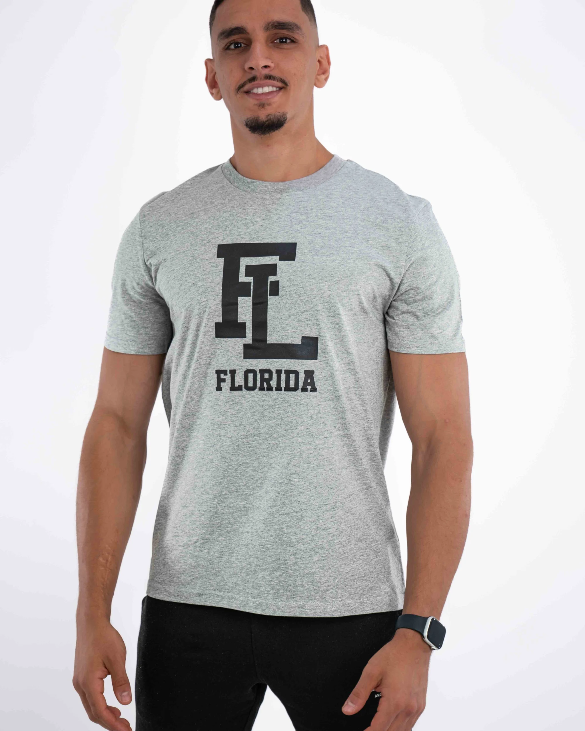 E-114034034-008_A T-Shirt Celio Print Gris Chiné – Image 1