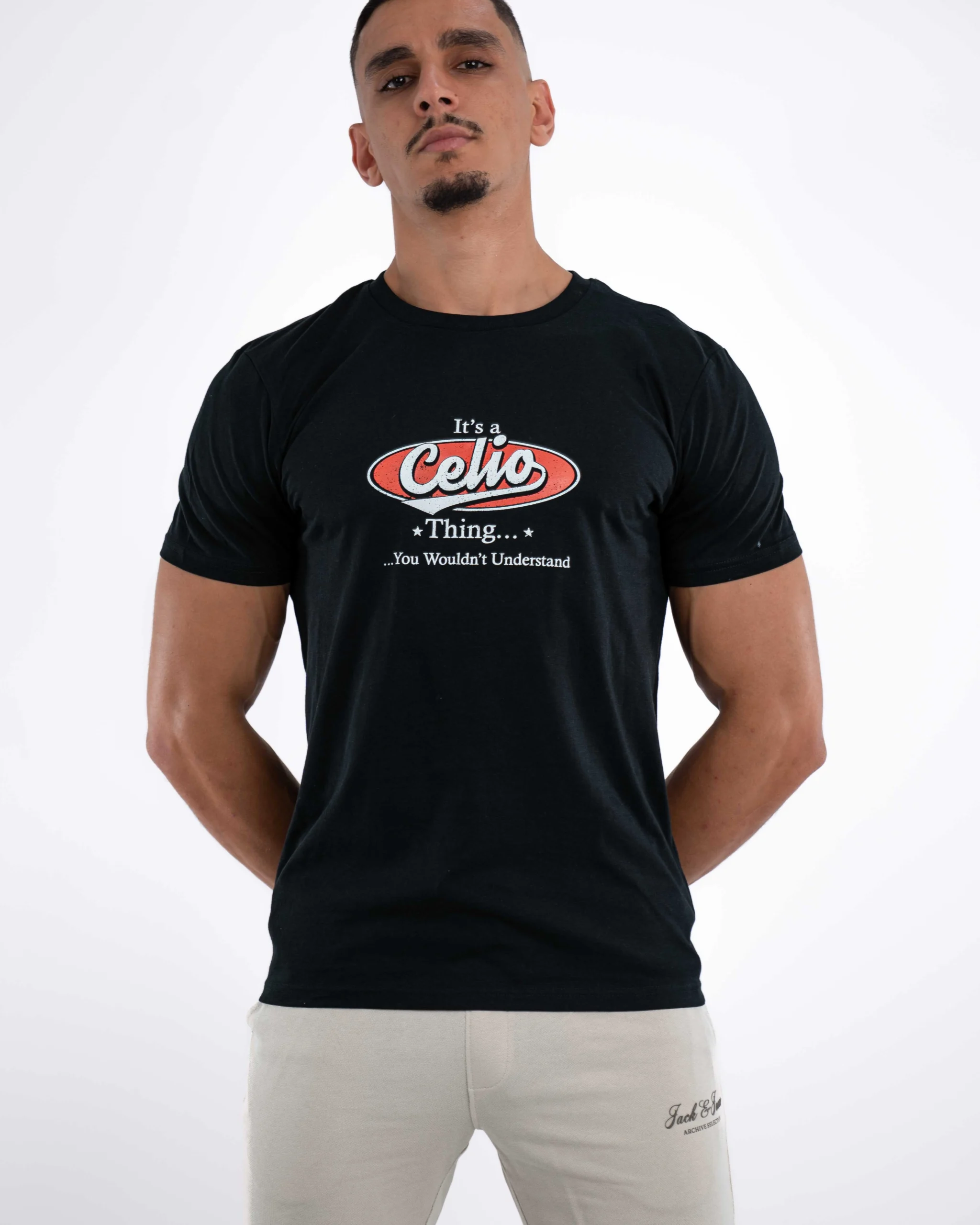E-114034037-003_A T-Shirt Celio Print Noir – Image 1