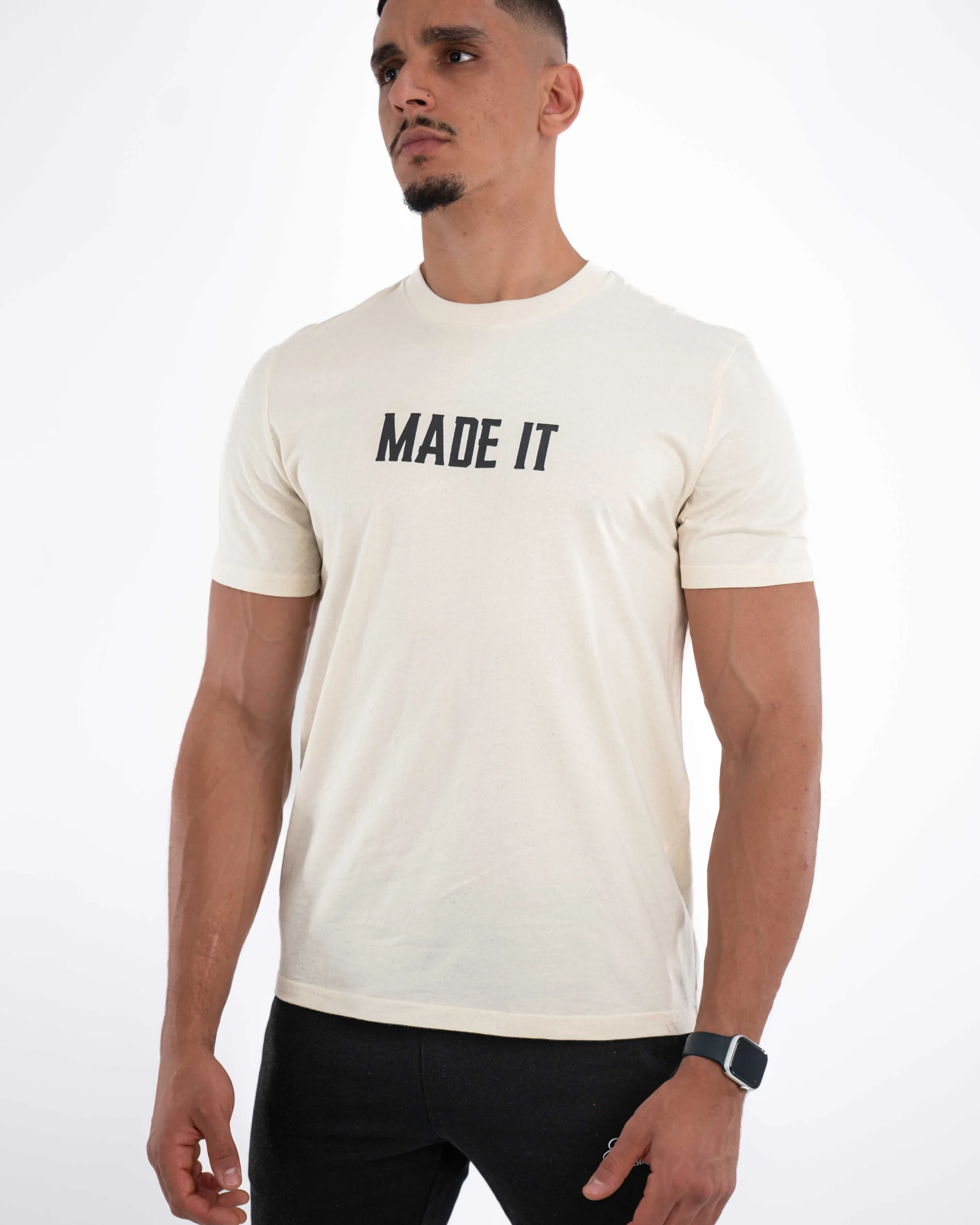 E-114034049-015_A T-Shirt Celio Print Crème – Image 1