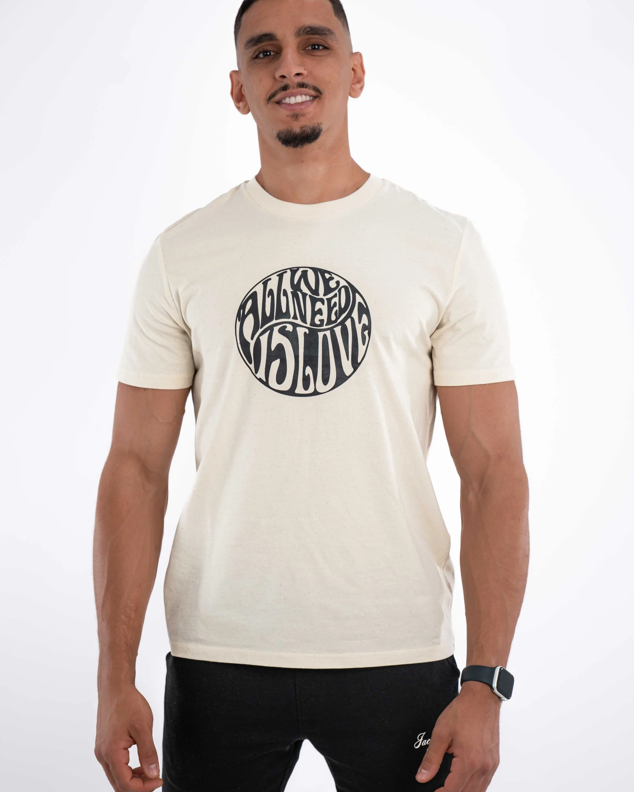 E-114034050-015_A T-Shirt Celio Print Crème – Image 1