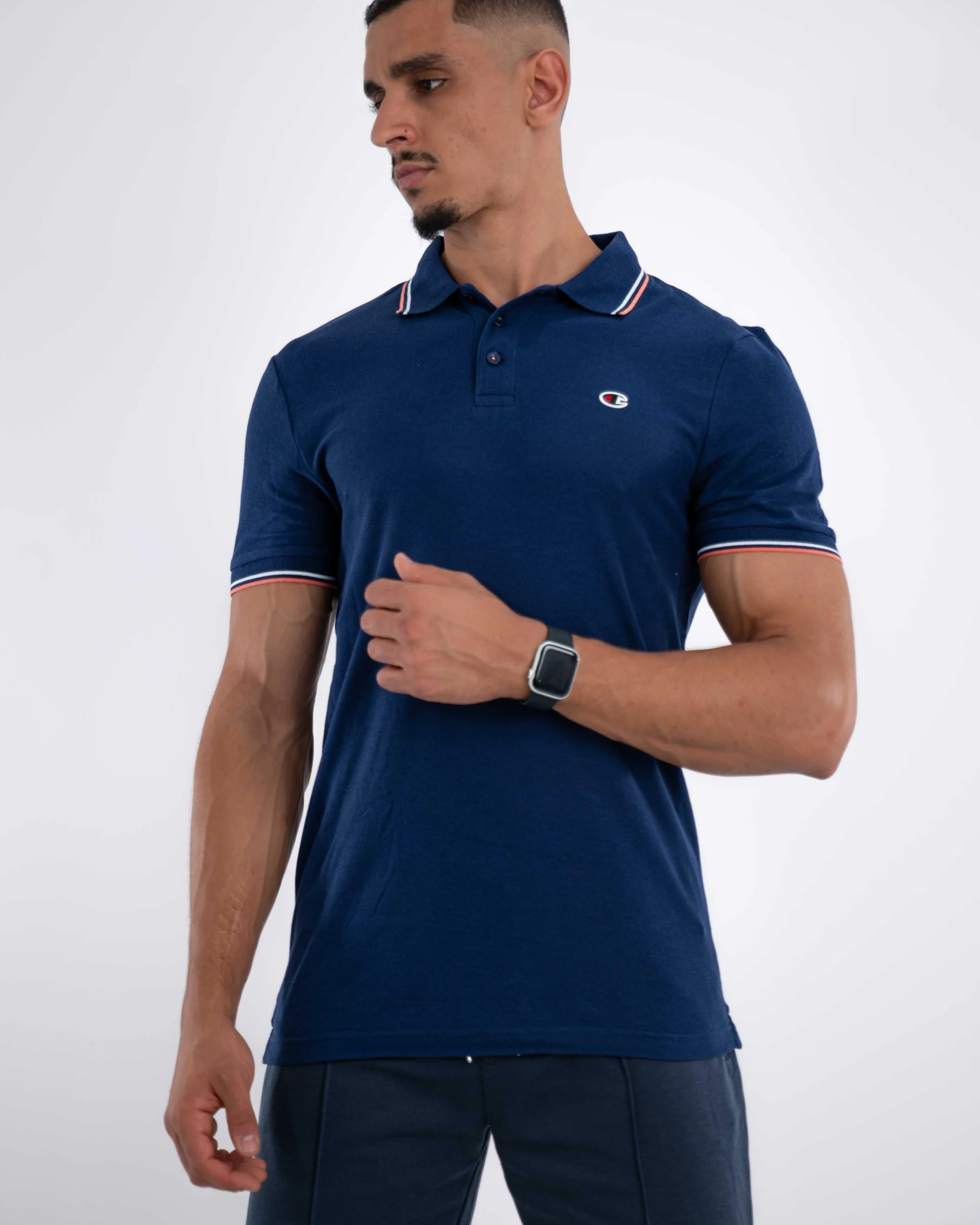E-115020008-006_A Polo Demi-Manches Champion Bleu Nuit – Image 1