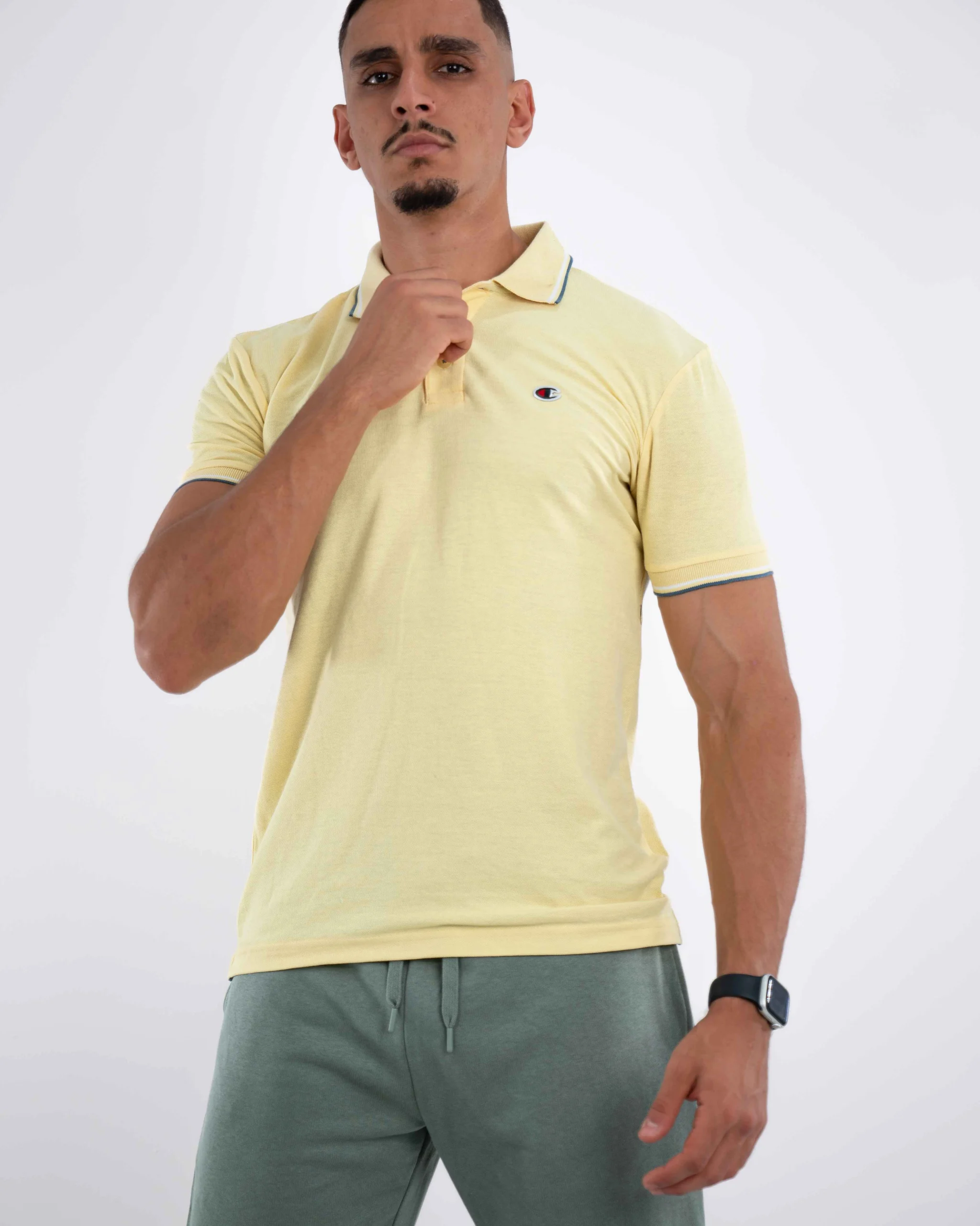 E-115020009-005_A Polo Demi-Manches Champion Jaune – Image 1
