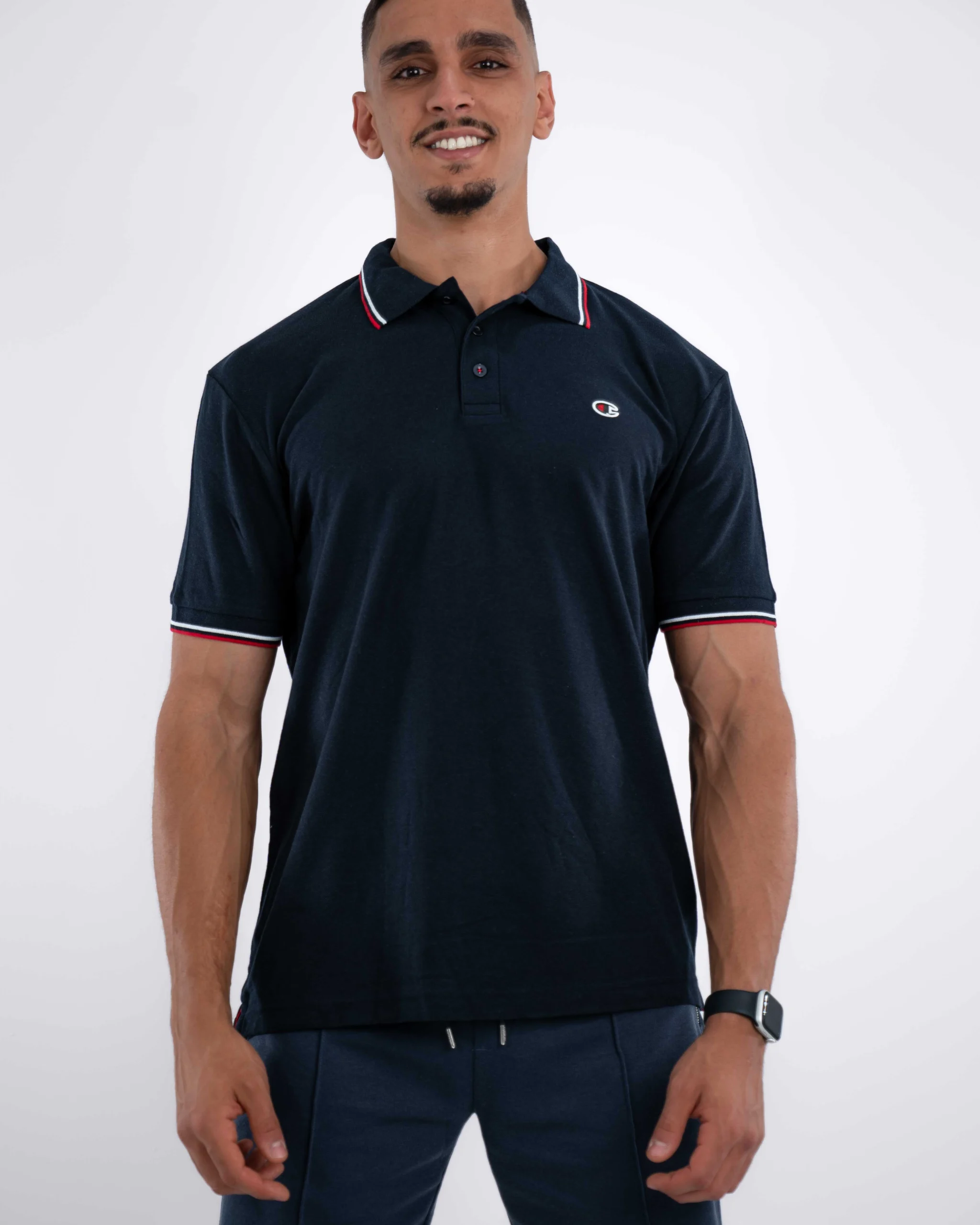 E-115020013-006_A Polo Demi-Manches Champion Bleu Nuit – Image 1