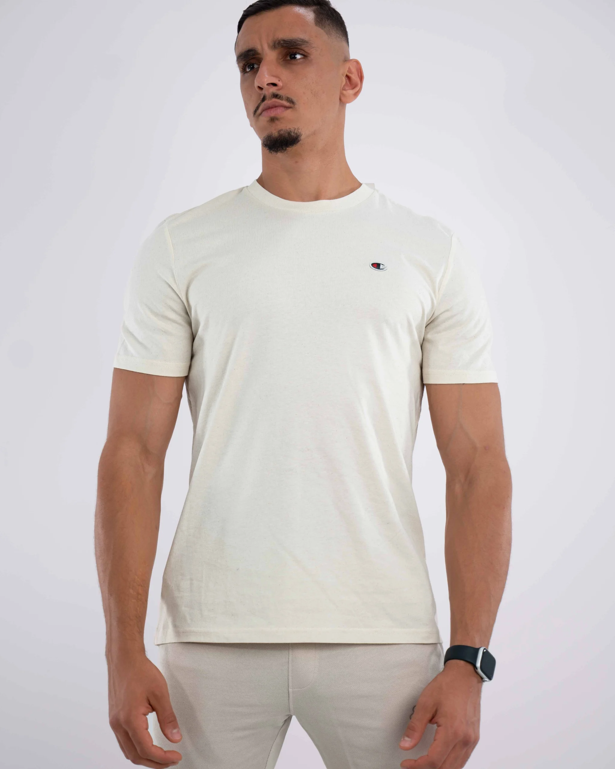 E-115034065-015_A T-Shirt Basique Champion Crème – Image 1