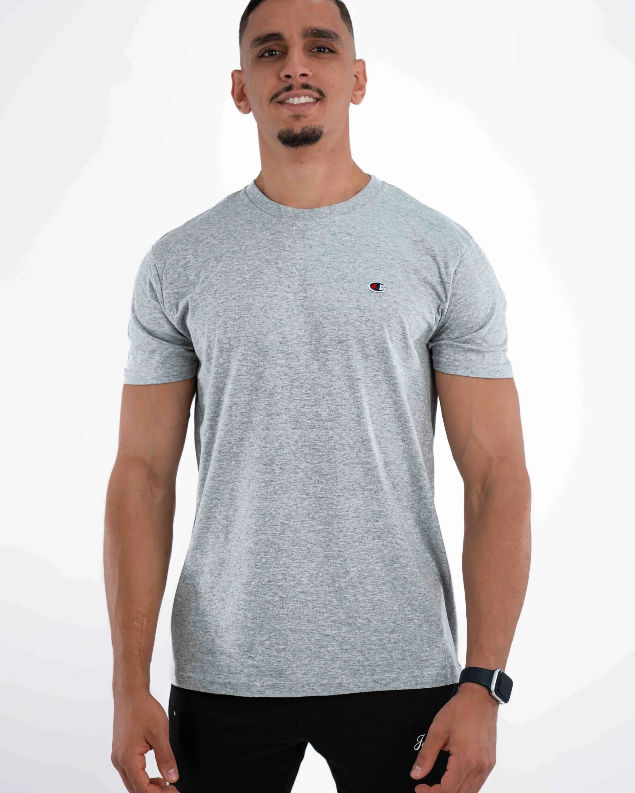 E-115034067-008_A T-Shirt Basique Champion Gris Chiné – Image 1