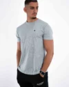 T-Shirt Basique Champion Gris Chiné – Image 3