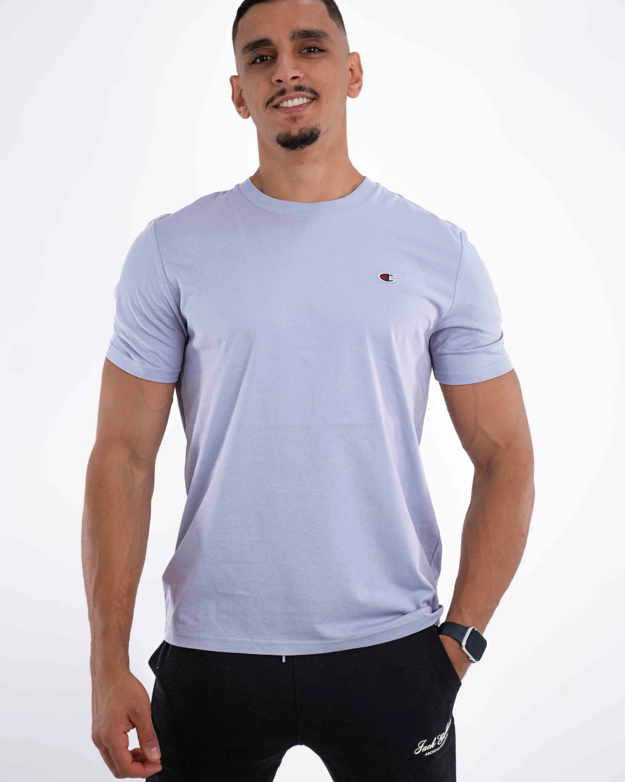 E-115034068-019_A T-Shirt Basique Champion Mauve Clair – Image 1