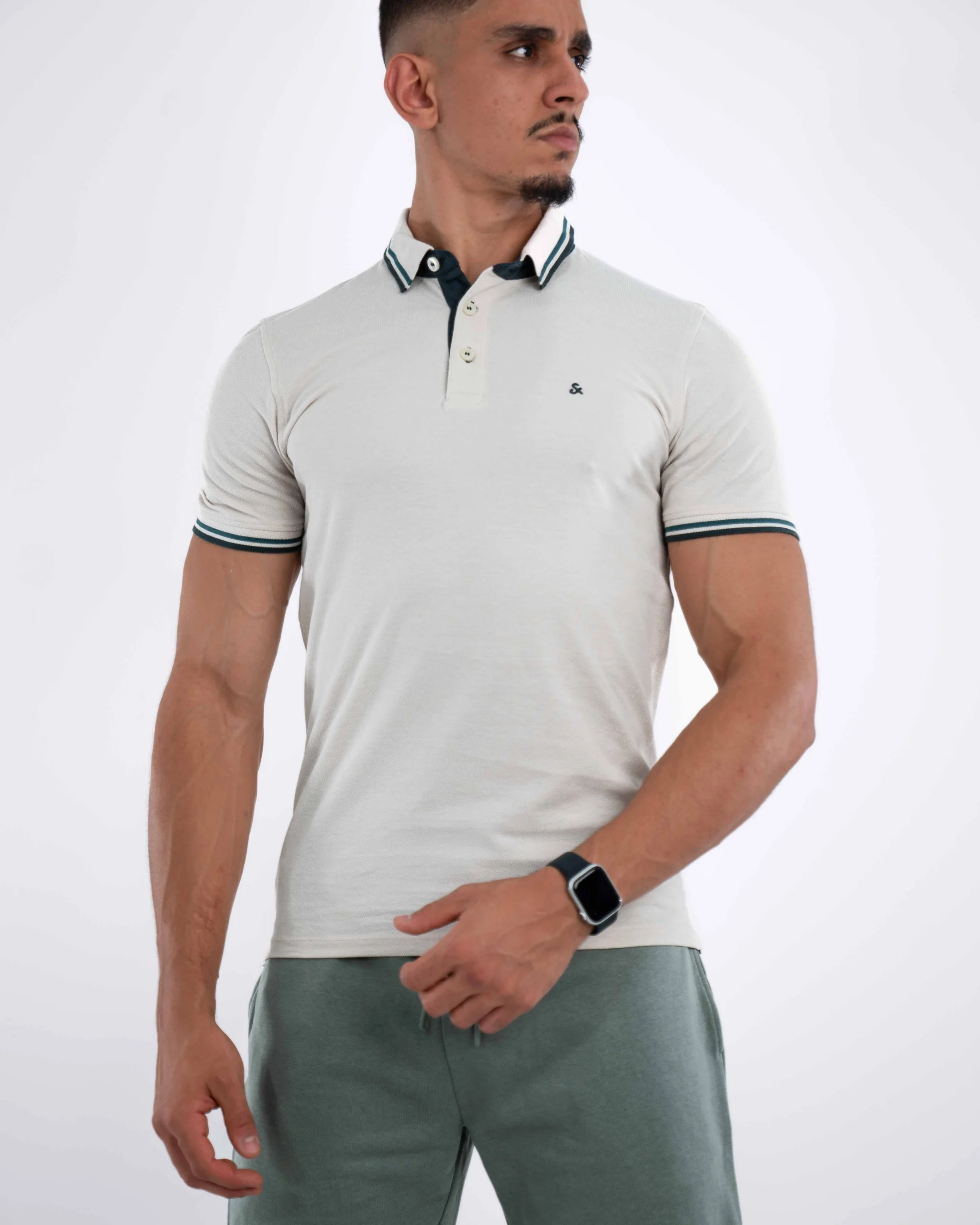E-140020014-015_A Polo Demi-Manches Jack&Jones Beige – Image 1