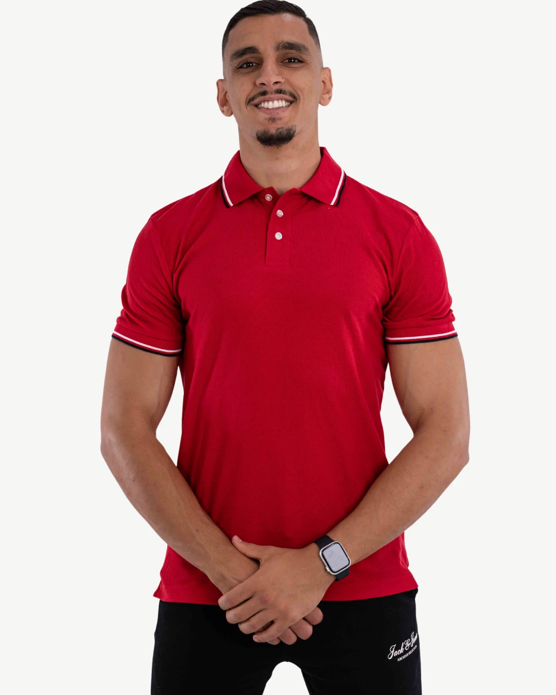 E-114020011-004_A Polo Demi-Manches Celio Rouge – Image 1