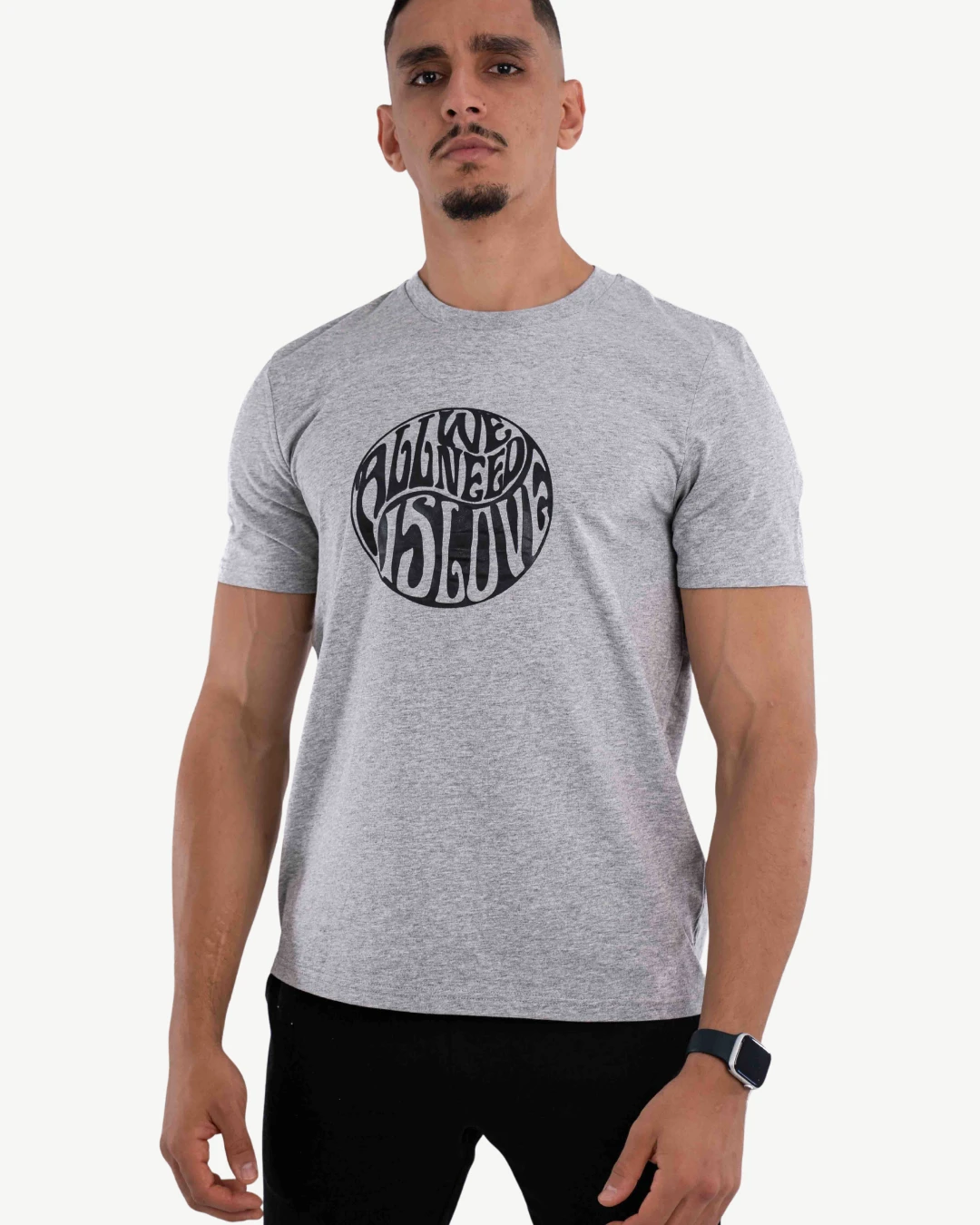 E-114034032-008_A T-Shirt Celio Print Gris Chiné – Image 1