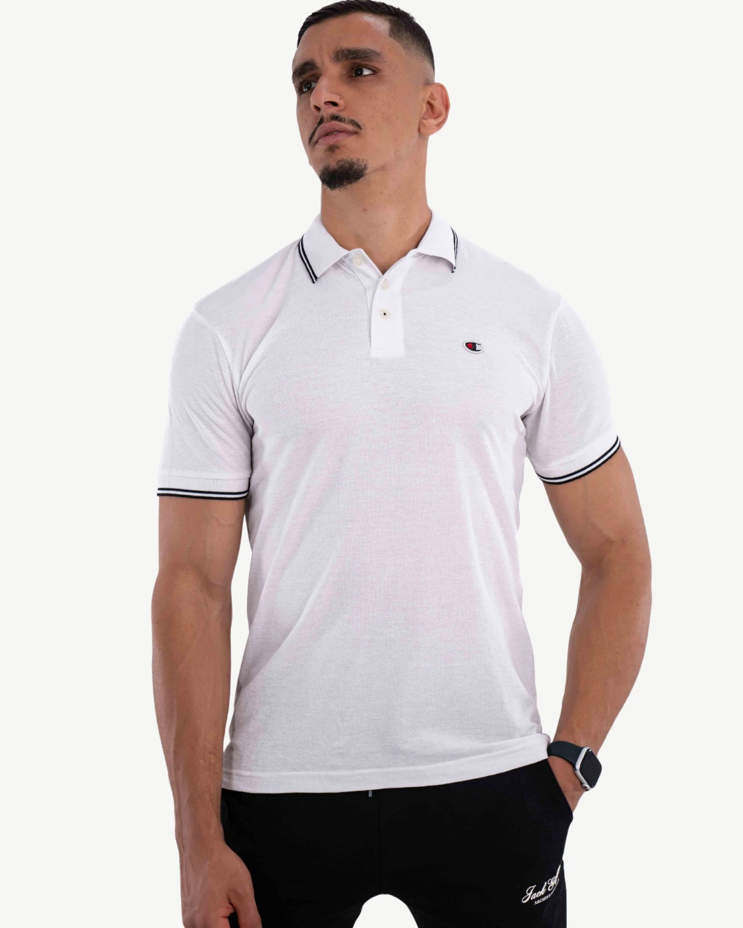 E-115020005-002_A Polo Demi-Manches Champion Blanc – Image 1