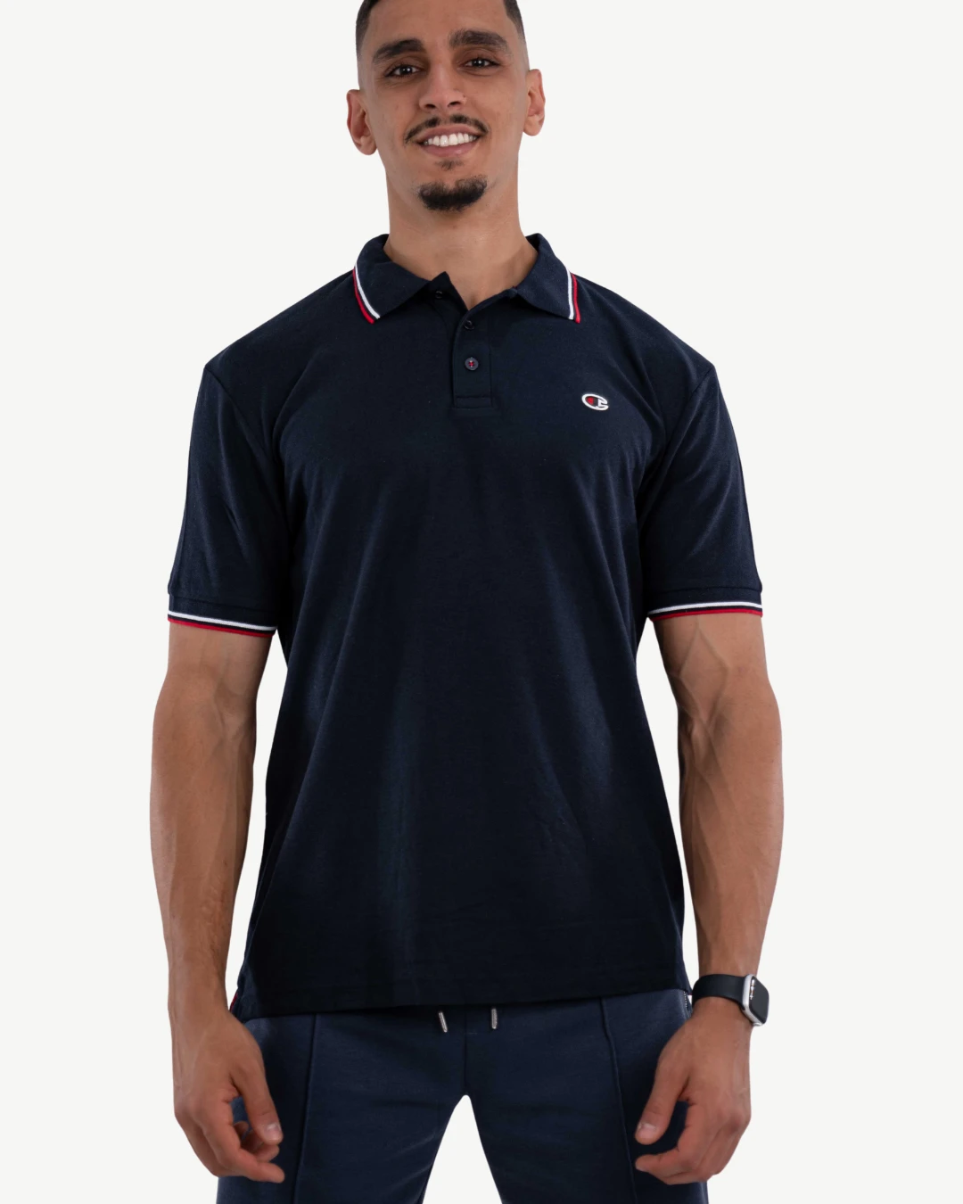 E-115020013-006_A Polo Demi-Manches Champion Bleu Nuit – Image 1