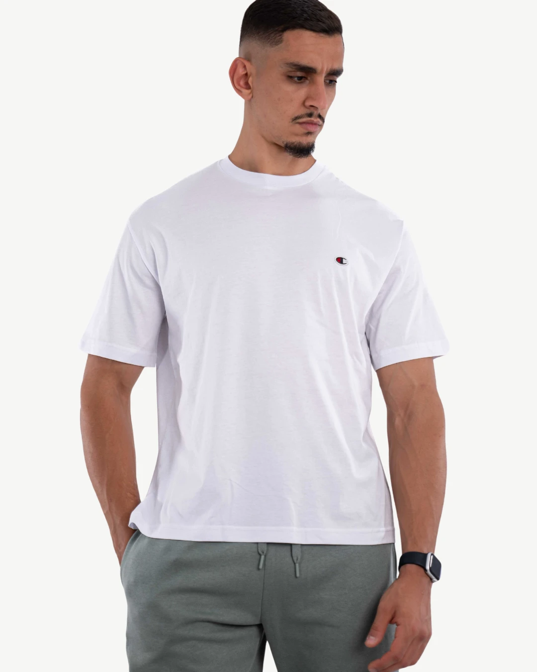 E-115034062-002_A T-Shirt Basique Champion Blanc – Image 1
