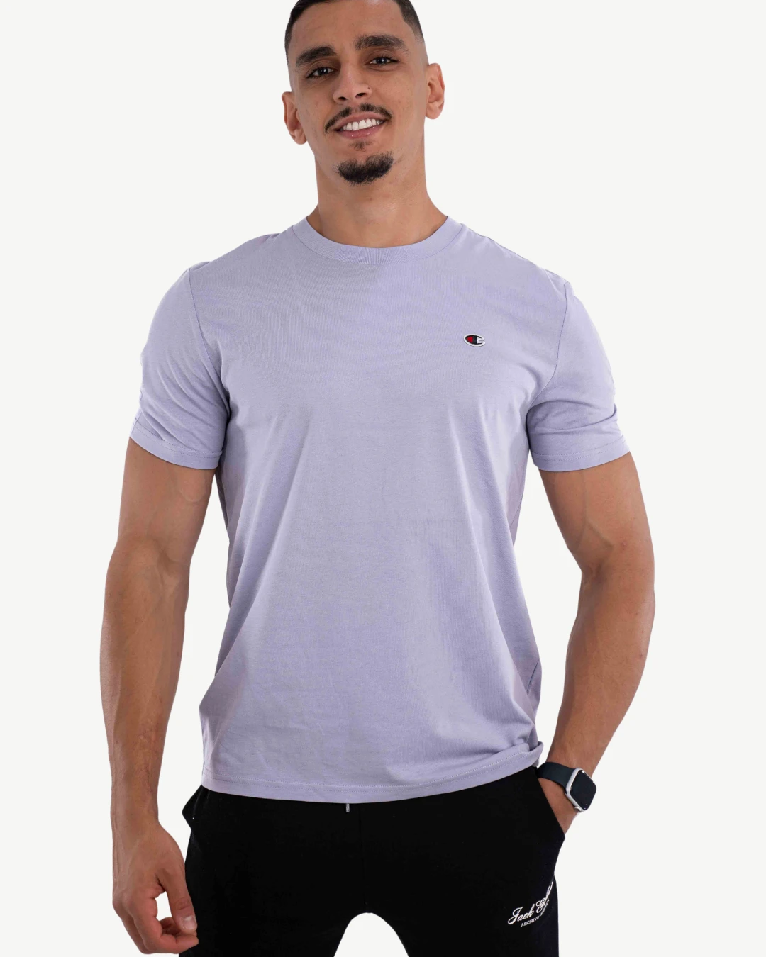 E-115034068-019_A T-Shirt Basique Champion Mauve Clair – Image 1