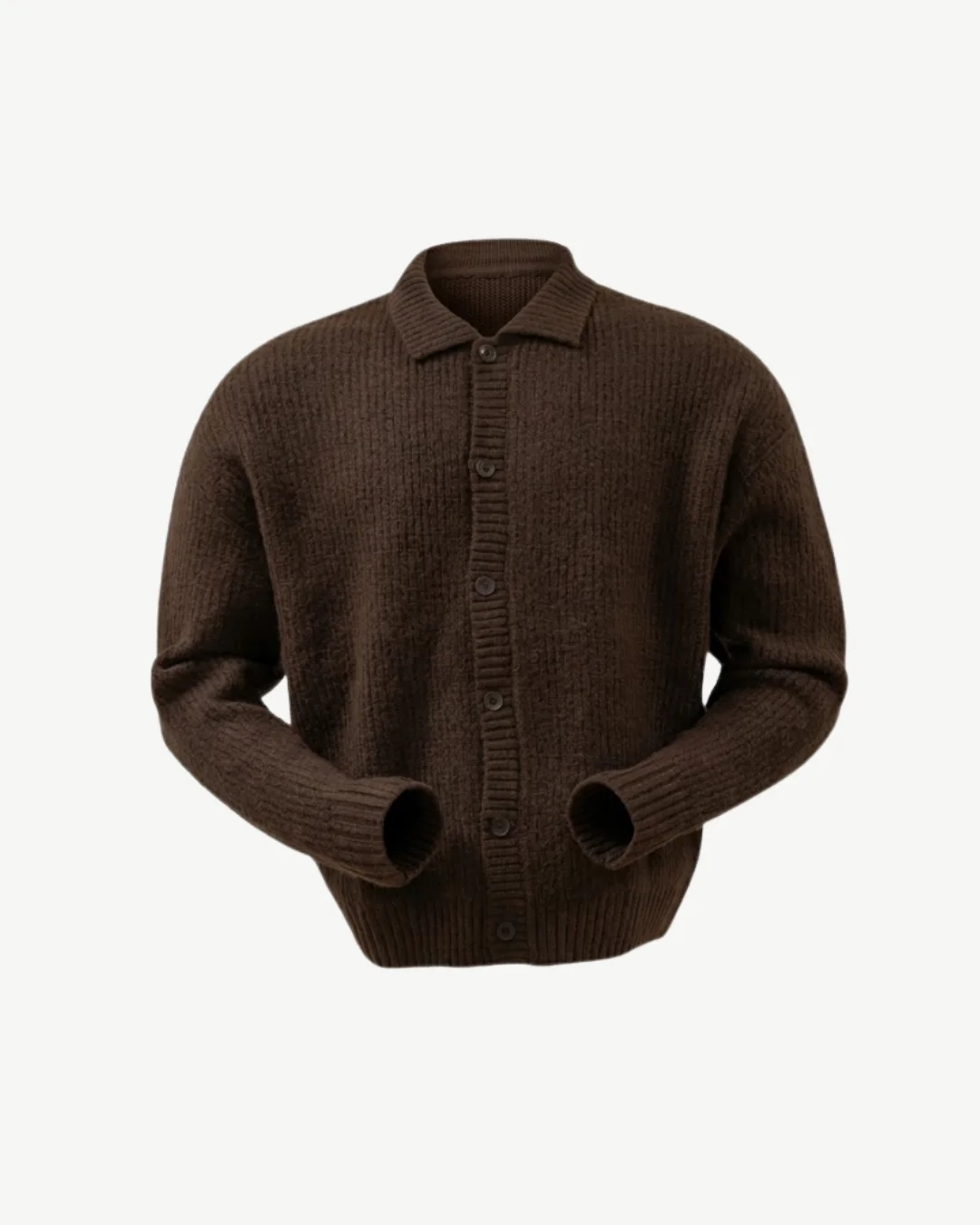 E-140005005-007_A Cardigan Jack&Jones Marron Foncé – Image 1