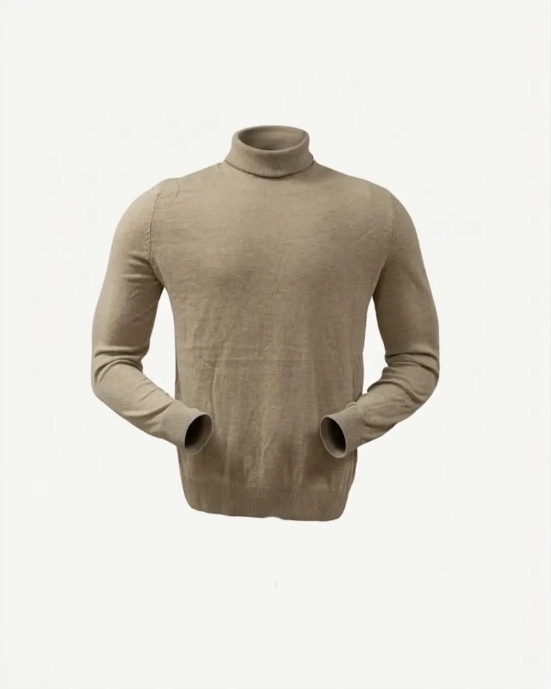 E-140021018-012_A Pull en Laine Jack&Jones Col Roulé Beige – Image 1